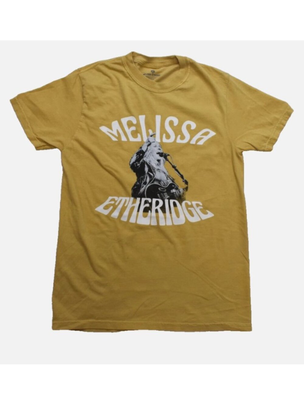 Melissa Etheridge Adult ME On Stage Mustard Yellow Shirt New Small